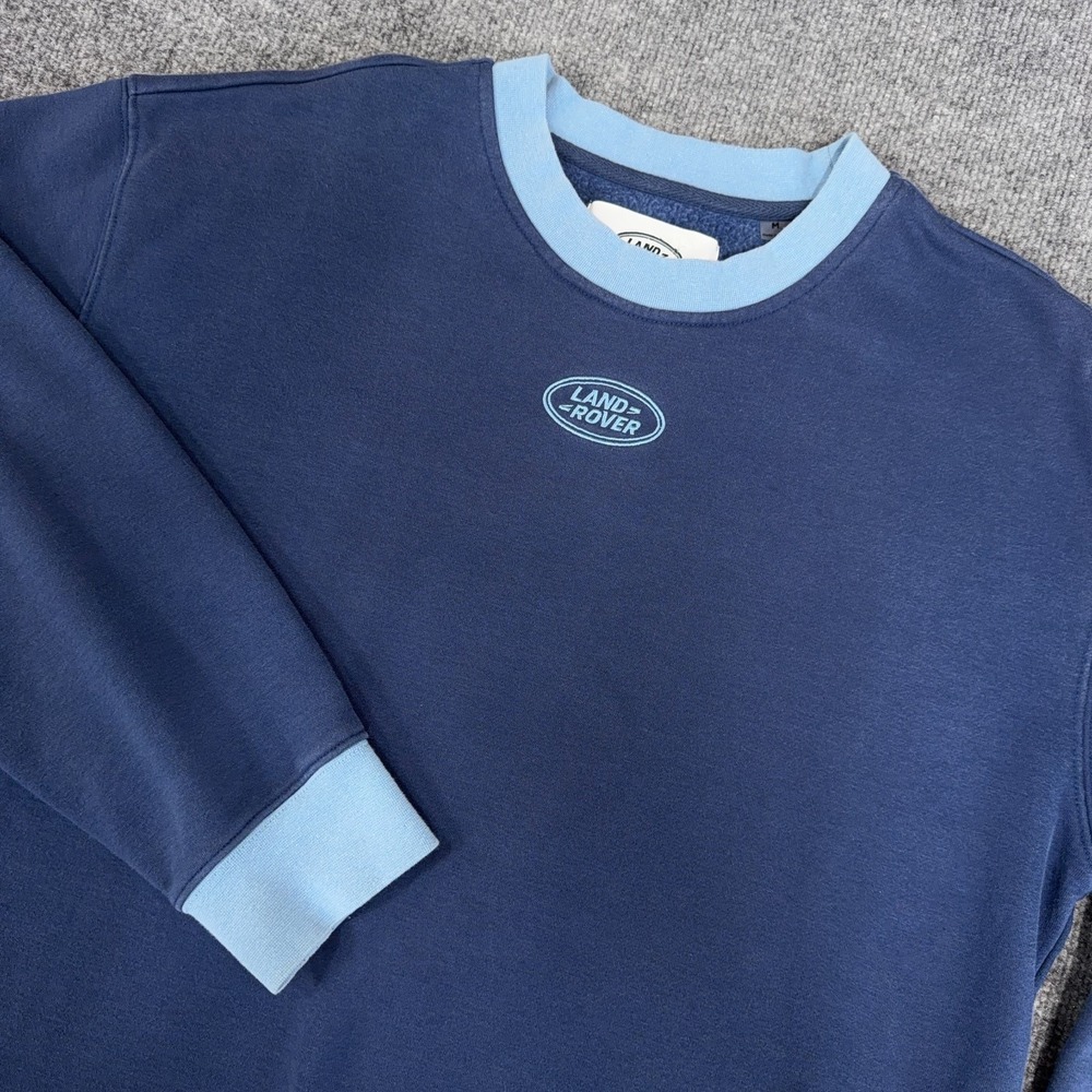 Land Rover Sweatshirt Men Adult Medium Blue Colorblock Center Logo Pacsun
